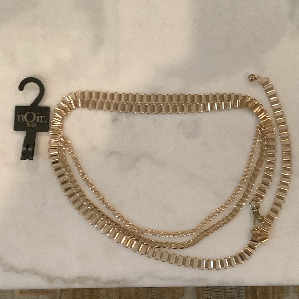 Noir Jewelry Gold Tone Women's Waist Chain Belt, Brand New